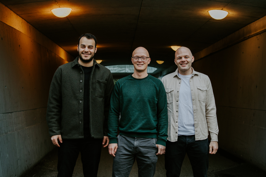 Mahmoud, Morten og Glenn. Foto: fotograf Line Owren